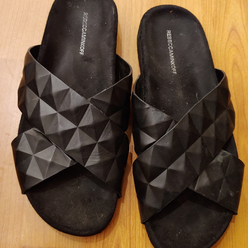 Rebecca Minkoff black studded sandal